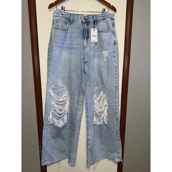 NWT Forever 21 High Rise Loose Fit Wide Leg Jeans Size 29 - Picture 3 of 16